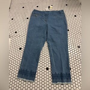 NWT Ruby Rd. Blue Denim ankle Jeans size 14P petite